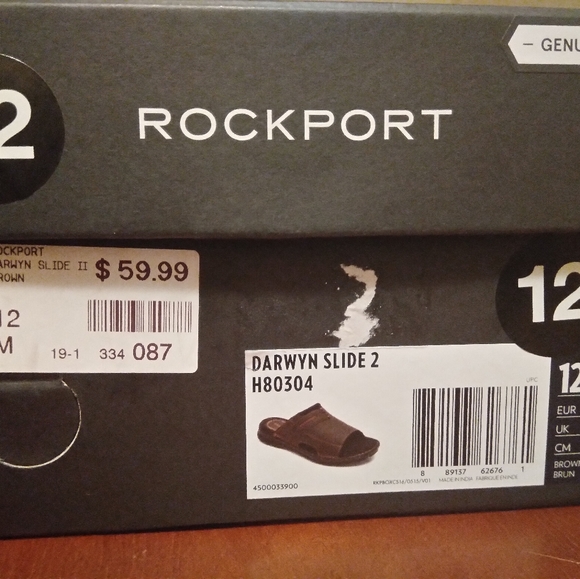 MEN'S NIB ROCKPORT DARWYN SLIDE 2 H80304 - Picture 9 of 10